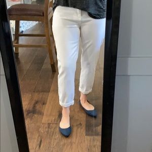 Lila Ryan White Denim Ankle Rolled Jeans